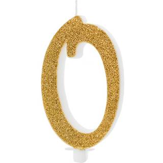 Guld fødselsdagslys 10 cm - 0