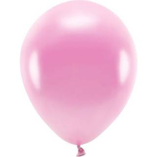 10 stk. Økologiske balloner metallic pink 12" – Biologisk nedbrydelig festpynt