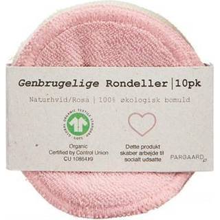 Pargaard Genbrugelige Rondeller Naturhvid/Rosa (10 stk)