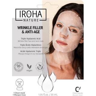 IROHA NATURE Wrinkle Filler Hyaluronic Face & Neck Sheet Mask