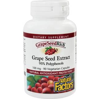 Natural Factors – Super Strength Grape Seed Extract 100 mg (90 kapsler)