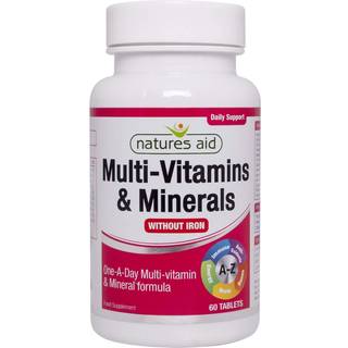 Natures Aid - Multi-Vitaminer & Mineraler uden Jern 60 Tabletter