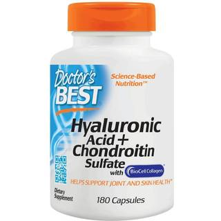 Hyaluronsyre + Chondroitinsulfat med BioCell Collagen - 180 kapsler