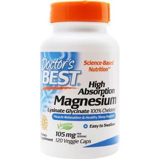 Magnesium med høj absorption, 105mg - 120 kapsler