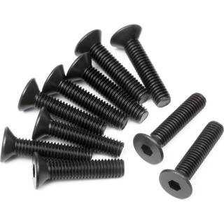 HPI-100556 Flat Head Skrue Hex M3x14 - 10 stk