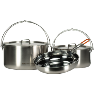 GSI Outdoors Glacier Stainless Troop Cookset NoColour, Stainless Steel, OneSize