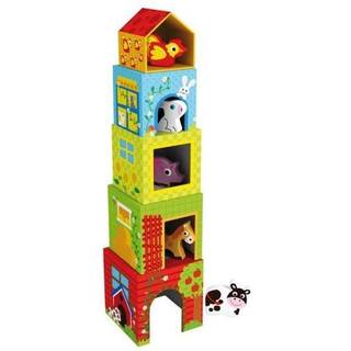 Tooky Toy: Stabelbare klodser med bondegård-tema og trædyr