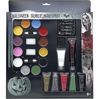 Halloween stort make-up sæt med 29 dele - multifarvet