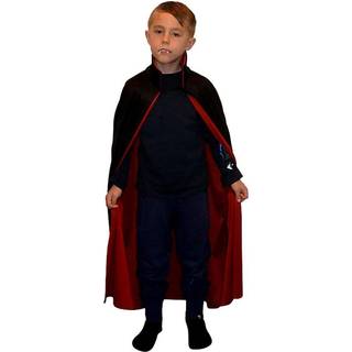 Dracula kappe sort/rød-Str. 134/140 cm.