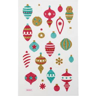 Glitterstickers til Julepynt - 10x16 cm Ark