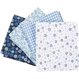 Creativ Company Patchwork Fabric Blue 45x55cm 4pcs.