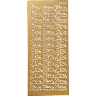 Guld Folie Stickers 10x23 cm - Elegant Dekoration