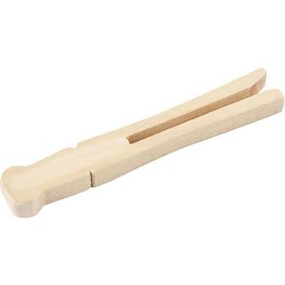 Elegante tøjklemmer i lyst træ - 6 stk.