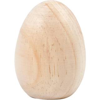 Æg af træ - H: 8 cm, 1 stk