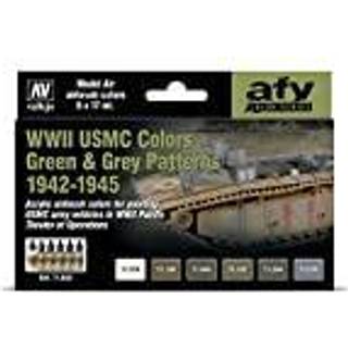 WWII USMC Colors green & grey patternes 1942-1945