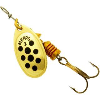 Mepps Aglia Decoree Spinner Gold Black Dots Str 3