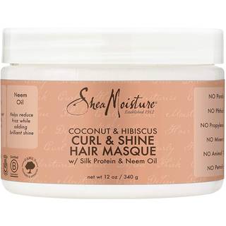Shea Moisture Coconut & Hibiscus Curl & Shine Intensiv maskebehandling til krøllet hår 326 g - 326 g