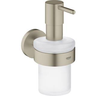 Grohe Essentials sæbedis.+hold Sæbedispenser med holder, Børstet nikkel