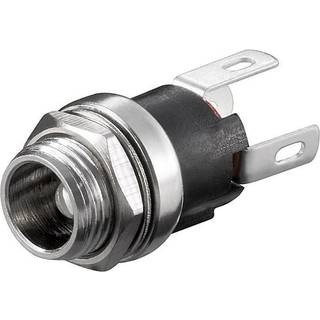 DC chassis sokkel pin 2,5mm, closed circuit med solder Forbindelses - 1 stk.