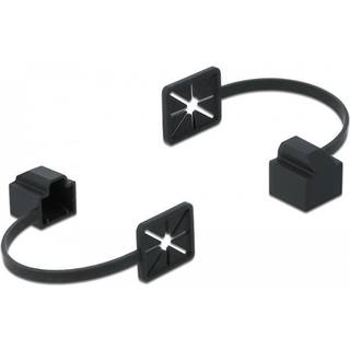 DeLOCK RJ45 Støvhætte med krog | Sort | PRIS-MATCH