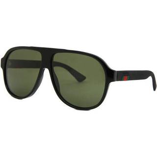 Gucci Mand GG0009S 001 Solbriller Plast Sort Grøn Pilot Normal