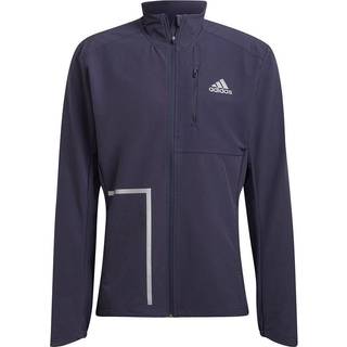 adidas Own The Run Jakke Herre - Str. S, Blå Softshell, Vandafvisende, Reflekser