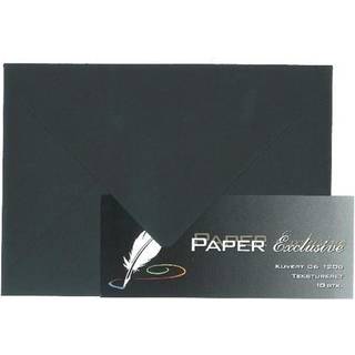 Farvet Kuvert/konvolut - Sort 10 stk 014035