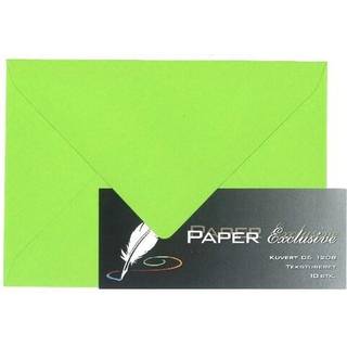 Farvet Kuvert/konvolut - Lime 10 stk 014030