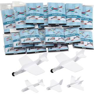 50 stk. Flyvemaskiner i Hvidt Skumplast - Kreativ Leg