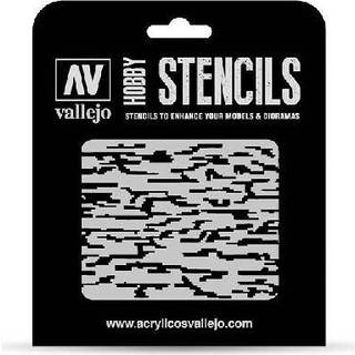 Vallejo, Stencil Pixelated Modern Camo, 1:32 og 1:35 [Levering: 1-2 dage]