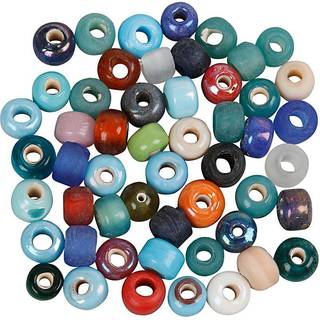 Assorterede Glasperler 9 mm - 500g til Kreative Projekter
