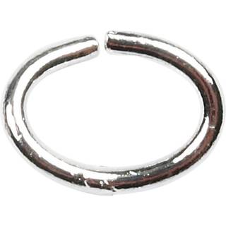 Forsølvede oval-ringe 1 mm - 40 stk. pr. pakke