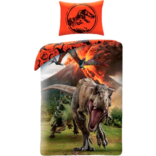 Jurassic World Sengetøj 2i1 Design - 100 Procent Bomuld
