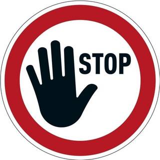 Durable "STOP" skilt, aftagelig