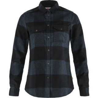 Fjällräven Women's Canada Shirt Longsleeve Navy/Black, Navy-Black, XS