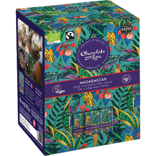 Madagascar Chokolade Dispenser Box Økologisk fra Chocolate & Love - 660 g