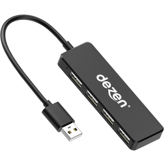 dezen UH24 USB hub - USB 2.0 - 4 ports - Sort