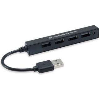 Conceptronics HUBBIES HUBBIES05B USB hub - 4 ports - Sort