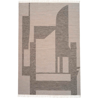 Kristina Dam Studio Contemporary Kelim Gulvtæppe Råhvid/Grå 200 cm