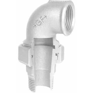 Georg Fischer vinkelunion 90° galvaniseret 1/2'' muffe-nippel