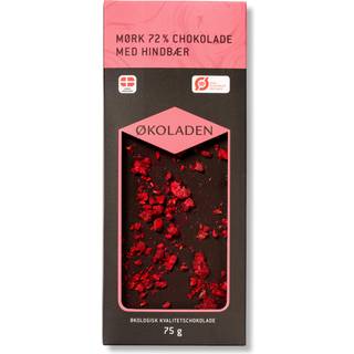 Økoladen Chokolade mørk hindbær 70% Ø (75 g)