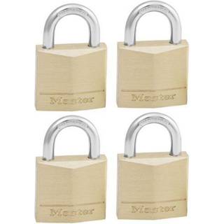 Master Lock hængelås, 30 mm, messing - 4 stk. enslukkende