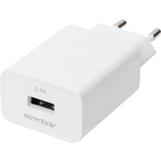 Essentials USB-laddare 12W - Vit