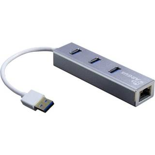 Inter-Tech Argus IT-310-S USB hub - 3 ports - Sølv