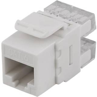 DELTACO UTP CAT6 Keystone connector, 180 degree, "Tool-free"