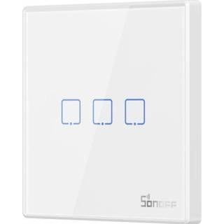 Trådløs Vægkontakt Sonoff T2EU3C-RF 433MHz (3-kanal)