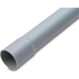 Plastrør hf 16mm grå med muffe 3 meter