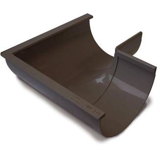 Plastmo udvendig gering, PVC, grafit, 45° - nr. 10