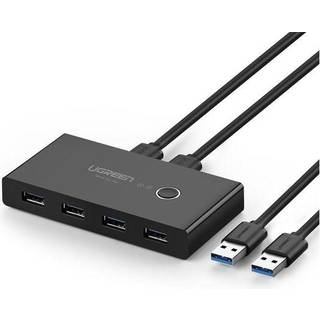 UGREEN USB 3.0 peripheral sharing switch - 4 ports USB hub - USB 3.0 - 4 ports - Sort