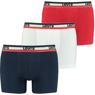 Levis 3-pak Logo Boxer Brief - Navy/Red - Large